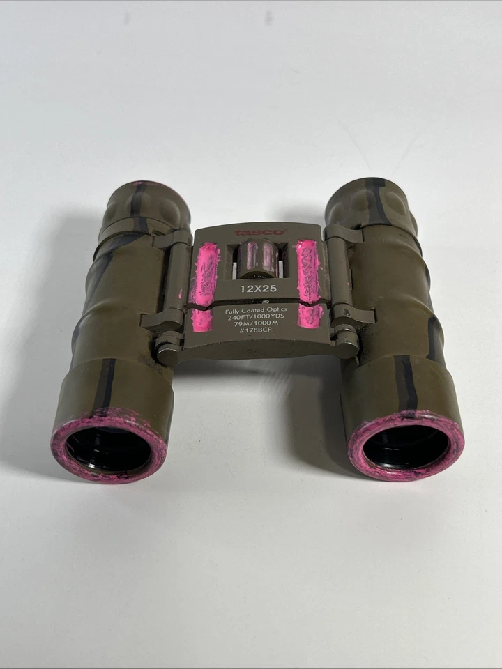 Tasco camo binoculars 12x25 Model 178BCR Fully coated optics -240ft/1000yds - Image 3 of 4