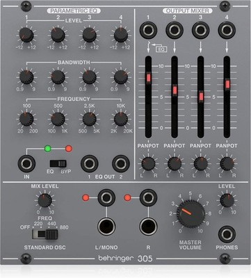Behringer SYSTEM100 Series 305 EQ/MIXER/OUTPUT Modular Analog Synthesizer,