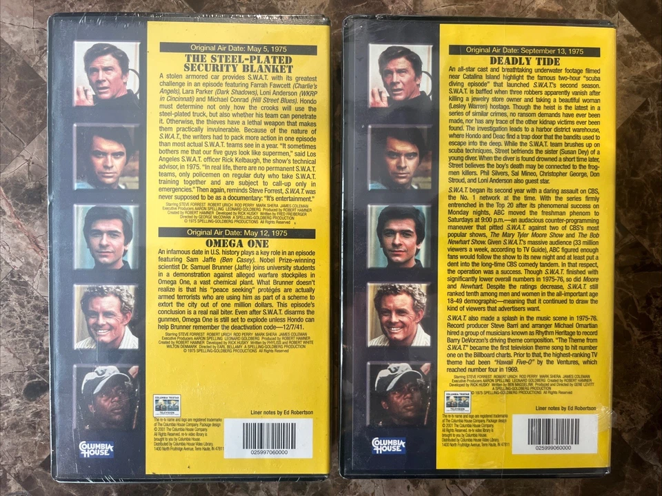 (7) SWAT Collectors Edition 1975 VHS Video - Columbia House (2001) SEALED - Image 4 of 4