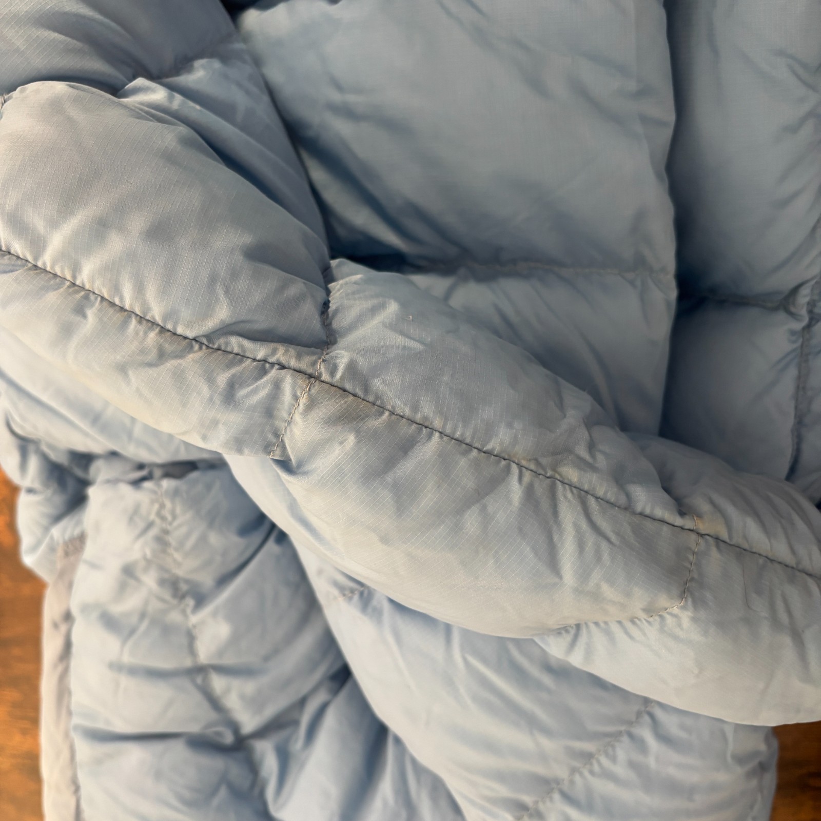 The North Face Down Puffer Jacket Womens XL 700 Vintage Nuptse Teal Blue thumbnail 7