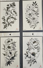 4 Sheets Premium Quality Middle Half Arm Temporary Tattoos For Men  Women 88