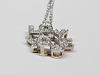SPARKLY 14k White Gold 0.20 ctw. Diamond 3D "I LOVE YOU" 16" Pendant Necklace — photo 8