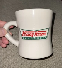 Krispy Kreme Ceramic Mug Raised Logo Coffee Cup Diner See Pics Dishwasher Safe