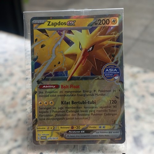 Pokemon Zapdos EX Promo Asia Championship Series 2023-24 075/SV-P TCG Indonesia