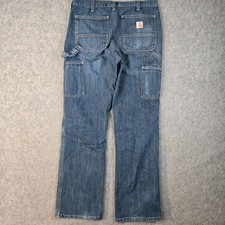 Carhartt Carpenter Jeans Men s 32x32 Blue Denim Utility Relaxed Fit 103327