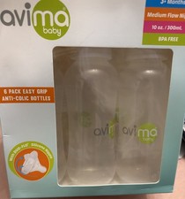 Avima 10 oz Anti Colic Baby Bottle Set - Medium Flow Nipples Included, 3 Months