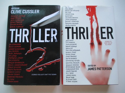THRILLER #1 #2 Edited by PATTERSON CUSSLER Anthology Lot HCDJs Will Keep You Up!