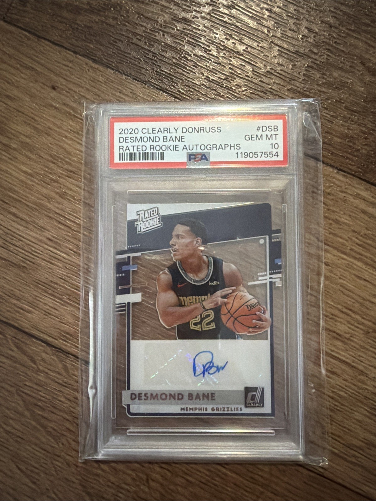 2020 Donruss Clearly Desmond Bane Auto - PSA 10