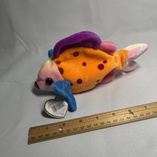 TY Beanie Baby - LIPS the Fish 8 inch - MWMTs Stuffed Animal Toy