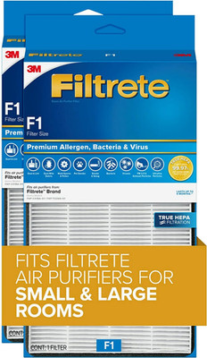 F1 Room Air Purifier Filter, True HEPA Premium Allergen, Bacteria, & Virus, 12 I