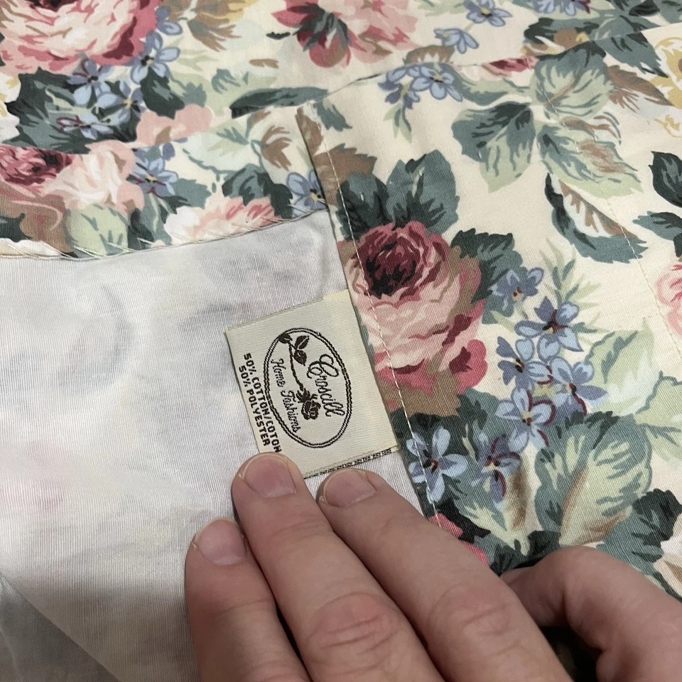 "Paneles de jardín de rosas Croscill Arbor de colección (2) 42x84"" Cottagecore repollo floral" Foto 2 de 4