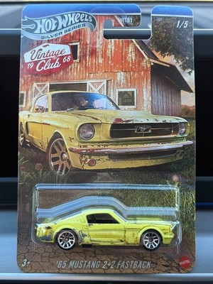 Hot Wheels ' 65 MUSTANG 2+2 FASTBACK - Vintage 1/5 - Silver Series 1:64 HRT81