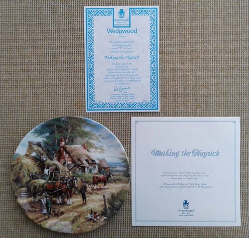 WEDGWOOD - COUNTRY DAYS by C HOWELLS - SELECTION OF LTD EDITION PLATES & COA'S - Picture 20 of 25