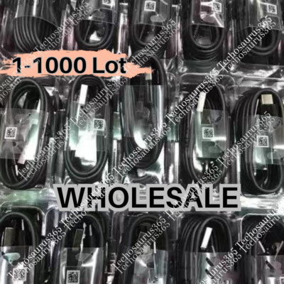 1-1000X Wholesale Bulk Type C Charger Cable USB C Fast Charging Cord For Samsung