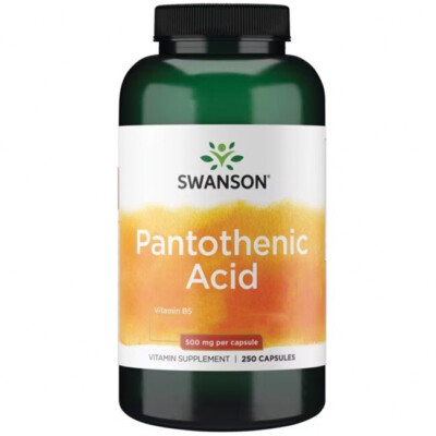 Swanson, Pantothenic Acid, 500mg, 250 Kapseln - Blitzversand