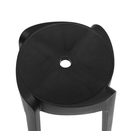 10 Pack Plastic Stackable Stools 18In Height Stack Stools Nesting Fashion Black - Picture 16 of 18