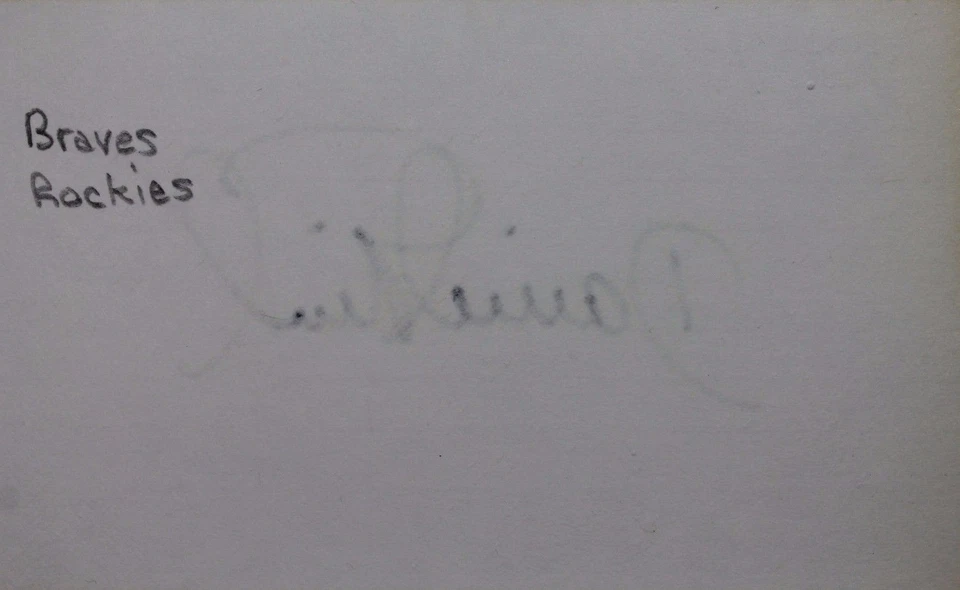 David Nied 1st Colorado Rockies Pitcher Autographed Signed 3x5 Index Card 16L - Image 2 of 3