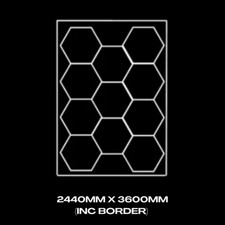 11pc Hexagon LED & Border Honeycomb Lights for Garage, Barber Shop, Office Space