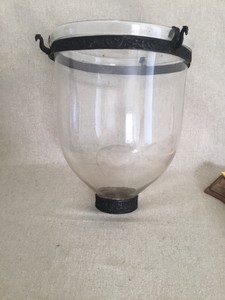 19th Century Large Antique Bell Jar Glass Hall Lantern ...