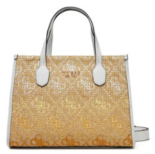 GUESS HWSW86 65220 SILVANA 2 COMP TOTE BORSA A MANO DONNA CORNSILK LOGO