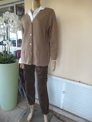 Veste écosse Vintage Beige/marron - 100% Laine - Taille M 40/42 - Occasion Très Bon état - Extérieur Impeccable