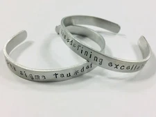 Alpha Sigma Tau, FREE SHIPPING, defining excellence bracelet, AET gift Ann Peden