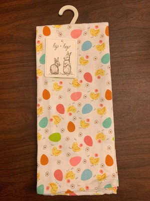 NEW WITH TAGS- Set Of Two Easter Egg/ Chicks Hip & Hop Kitchen Towels 18  X 28  