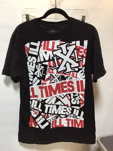 Ill X Ill Clothing ILL TIMES ILL Graphic Design Black LARGE Graphic T Shirt
