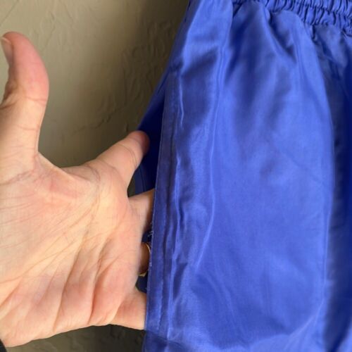 Silk Men's vintage Blue Pants with pockets size medium elastic waist - Picture 5 of 7