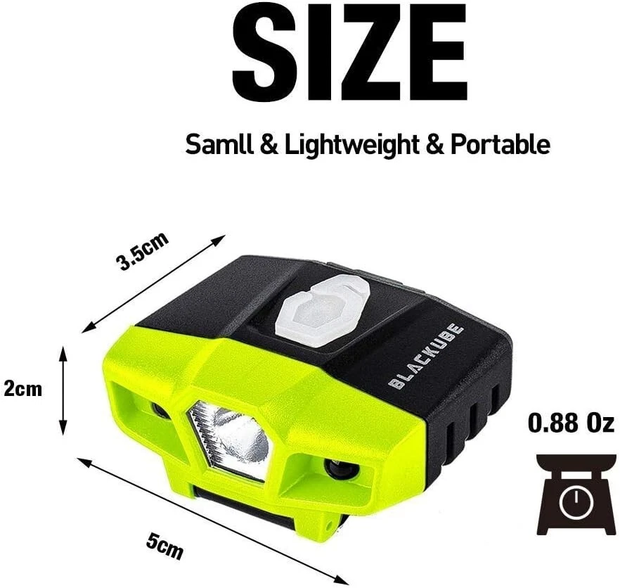 BLACKUBE rechargeable cap light clip motion sensor fishing light from Japan - Image 2 of 4