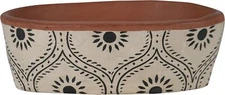 Foreside Home & Garden Natural Handthrown Oval Terracotta Planter