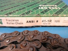 Tritan 41-1R, 10' 41 Roller Chain, Riveted, 41-1 TSUBAKI, Morse, HKK, DIAMOND