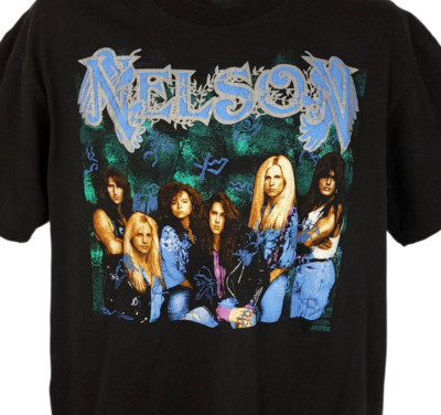 Nelson Band T Shirt Vintage 90s 1991 After The Rain Tour Black All Size  AC714