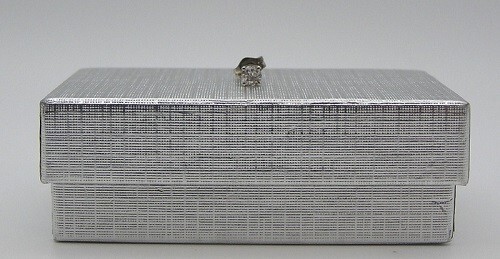Single Natural White Diamond Earring Set in 14k WG, 3.5 mm Round, .17 Carats - Picture 3 of 12