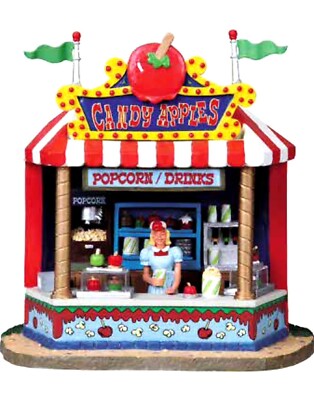 NIB 83677 Lemax Candy Apple Stand Village Collection Table Accent 2008