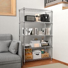 5 Tier Wire Shelving Unit Metal Shelf Organizer Heavy Duty Wire Rack Storage
