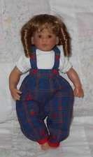 WEE 3 PRINCESS Doll Wig SIZE 4-5.5" BIG AUBURN Sausage Curls Bangs NWT