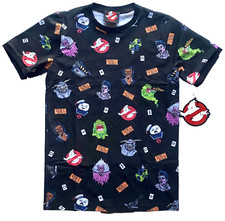 GHOSTBUSTERS MOVIE T-SHIRT Characters SLIMER,STAY PUFT, OFFICIAL X-SM, SMALL