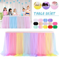 Tutu Tulle Table Skirt Fluffy Table Cloth Cover Wedding/Birthday/Party Decor NEW