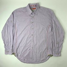 Robert Graham Mens Large Lilac Shirt Long Sleeve Button Front