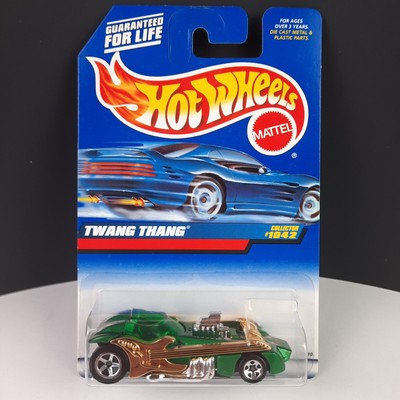 Hot Wheels Twang Thang #1042 Mainline 1999 Metalflake Green 5SP Wheels