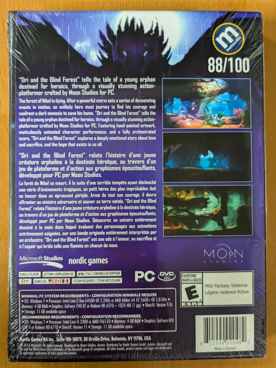 Ori And The Blind Forest Definitive Edition - PC Steelbook - Neuf Sous Blister