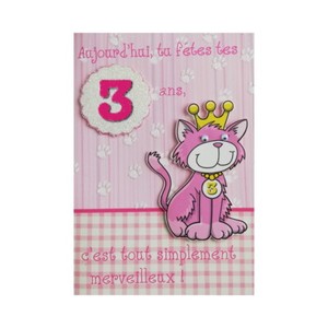 Carte De Voeux Enfant Anniversaire 3 Ans Fille Ebay Carte De Voeux Enfant Anniversaire 3 Ans Fille Ebay
