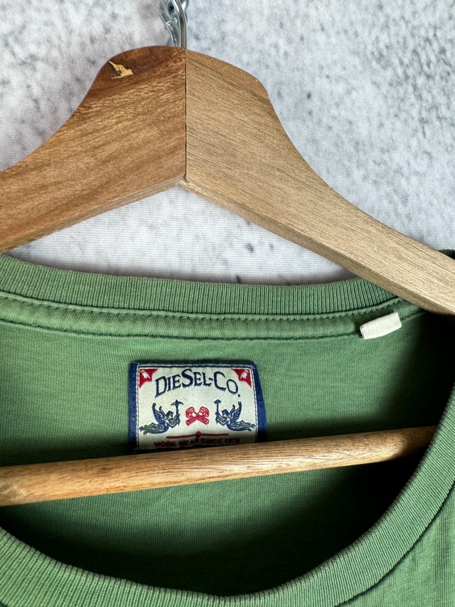 Vintage Diesel S only the brave military army green shirt | eBay