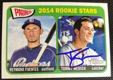 Tommy Medica Padres 2014 Topps Heritage Signed Autographed Card #189 ~ COA