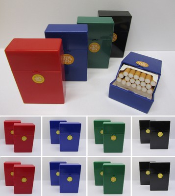   4 x Zigarettenbox - COLOR U21 - push/open - 21 Zigaretten (Schachtel Etui Box)