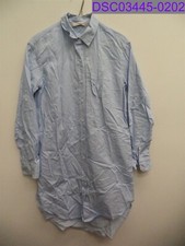 Women's Small Trafaluc Collection Zara Long Sleeve Button Up T-Shirt Dress Blue