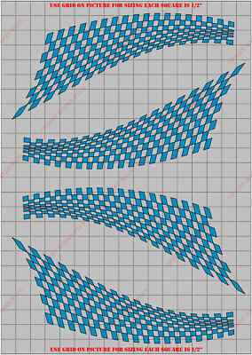 CKR9500PT Distorted Checkers General Paint Mask/ Stencil Kit