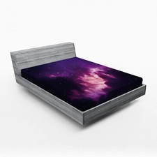 Image of Space Fitted Sheet Stars Dark Night Sky
