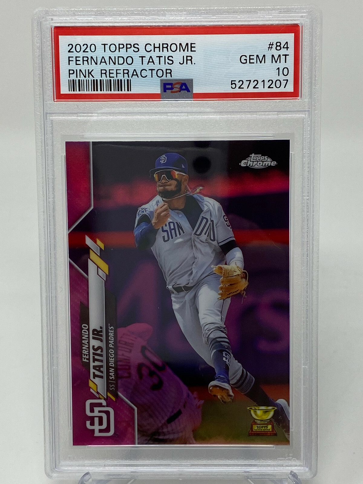 2020 Topps Chrome  #84  Fernando Tatis Jr.   Pink Refractor PSA 10 view 9